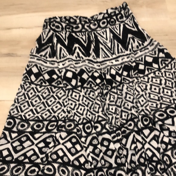 Tribal Print Front Slit Wide Leg Pants - Picture 2 of 7